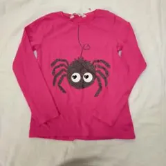 H&M ピンク クモデザイン Tシャツ 120〜130