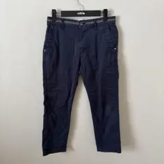 BEAMS HEART ネイビー　薄手　ストレッチ チノ　パンツ　メンズ　Sのサムネイル