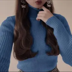 【新品未着用】 GRL タートルネックリブニットトップス[k8534v]Sサイズ