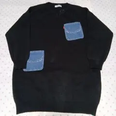 ロデオクラウンズ ニットワンピース ブラック 長袖 ♪