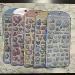 サンリオ　コットンパフィーシール　シナモロール　ハローキティ