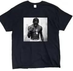 男女兼用　Travis Scott トラヴィススコットTシャツ ラップT/黒