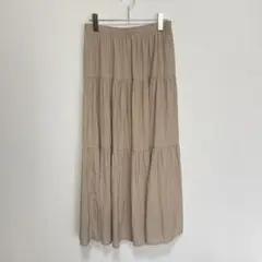 grove ティアードスカート ベージュ Lサイズ