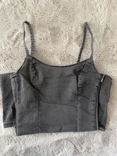 H&M Divided グレー キャミソール ジッパー付き
