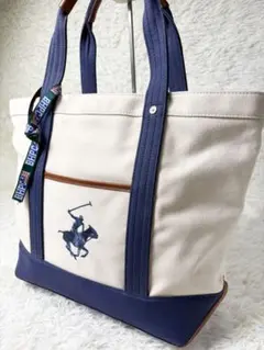 【美品】BEVERLY HILLS POLO CLUB キャンバス トートバッグ