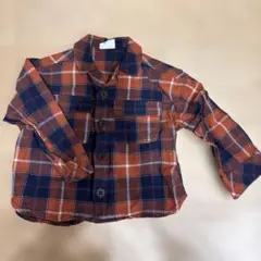 美品　BREEZE 長袖チェックシャツ 90