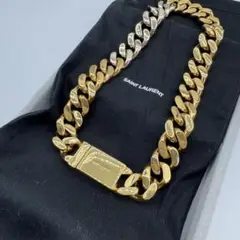 【保管袋付き】SAINT LAURENT ネックレス　ゴールド　喜平