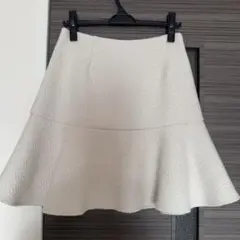 ペプラムミニスカート 後ろファスナー付き