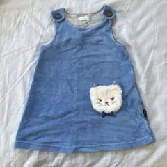 猫　ワンピース 80サイズ　コンビミニ