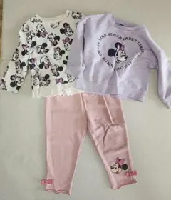 ミニーちゃん　ロンティ&レギンスセット　90サイズ【匿名配送】