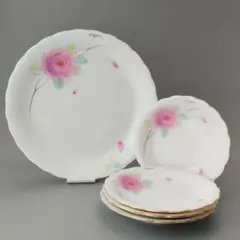 未使用✨ungaroウンガロ前畑陶器 ローズ プレートセット 5枚セット