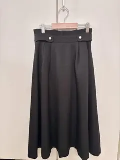 MISCH MASCH ミッシュマッシュ パール飾り フレアスカート 黒 S