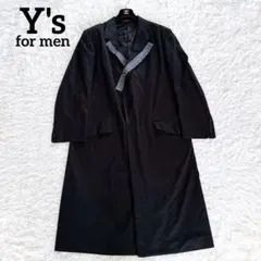 【Y's for men】ロングジャケット チェスターコート ブラック サイズ1