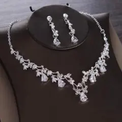 ★値下げ中★ネックレス イヤリング ブライダル ジュエリー ウエディング セット