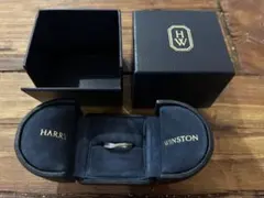 仕上げ済み】ハリーウインストン HEロゴ 750 リング 1p ダイヤ 指輪 