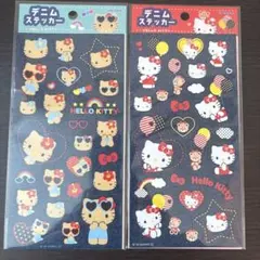 ハローキティ デニムステッカー シール　カミオジャパン