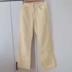 【新品】ZARA イエロー フレアデニムパンツ