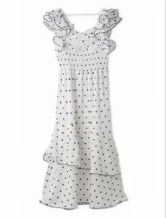 SNIDEL 【正規品】 0 フリルスリーブバリエプリントワンピース 花柄