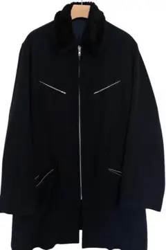 わかめ様専用】GUCCI 黒 カシミヤ混コート フロントポケット付き