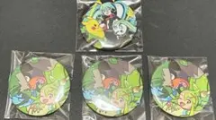 ポケミク ポケモン 缶バッジ メインビジュアル メロエッタ ピカチュウ 初音ミク ポケミク 缶バッジ メインビジュアル 初音ミク メロエッタ ピカチュウ