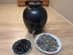 素焼きの瓶13L 活水器➕きららの石➕黒天石 - メルカリ