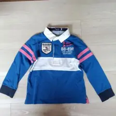 ミキハウス　ラグビーシャツ　長袖　110　綿100