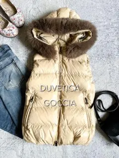 極暖【DUVETICA】デュベティカ GOCCIA ファー付きダウンベスト 38