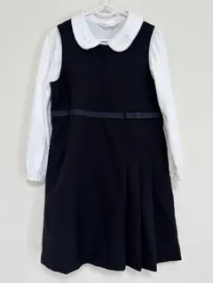 chopin deux ショパン リボン付き半袖ブラウス＆プリーツスカート 