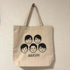ARASHI 5人顔イラストキャンバスバッグ