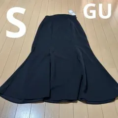 新品未使用ジーユーGUカットソーマーメイドロングスカートS黒