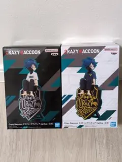 Crazy Raccoonデスクトップフィギュア２種　バニラ　クレイジーラクーン