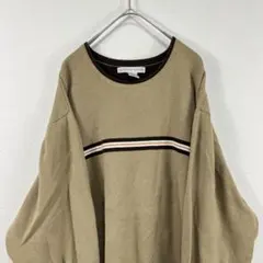 00s y2k geoffrey beene ニット ボーダー ベージュ