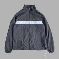 00s NIKE ナイロンジャケット M グレー 銀タグ Y2K テック