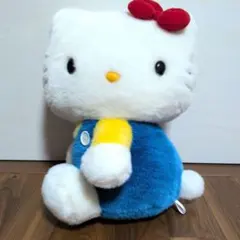 【レア・レトロ】ハローキティ 特大ぬいぐるみ オーバーオール