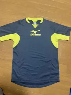 Mizuno メッシュ半袖シャツ 160サイズ グレー/イエロー
