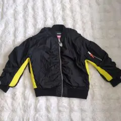 DIESEL キッズ MA-1ジャケット 黒/黄色