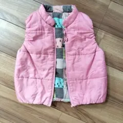 KP ニットプランナー　ピンク 中綿　ベスト アウター　ダウン　リバーシブル