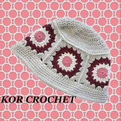 328*グラニースクエア クロシェハット クラッシャーハット バケットハット