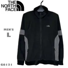 （訳あり）ザ・ノースフェイスUS古着フリースジャケットTKA100黒／グレー　L