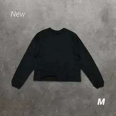 ブラック 短丈ロンT ボックスシルエット M