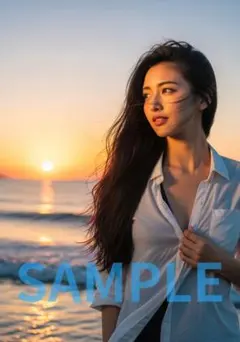 L1108　AI美女 A4ポスター コスプレ　水着　グラビア ランジェリー