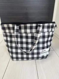 Jack Bunny!! チェック柄 カートバッグ／ジッパー付き