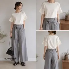 美品コーデセット　ユナイテッドアローズ　トップス　グローバルワーク　ワイドパンツ
