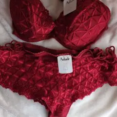 Aubade 赤 ブラジャーショーツセット