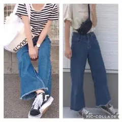 ANDJ フリンジワイドデニムのサムネイル