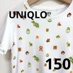 ユニクロ　スーパーマリオ プリント　半袖　Tシャツ　キッズ　150