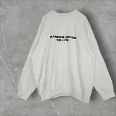 RANDOM HOUSE ロゴ スウェット 長袖 M クリーム 日本製