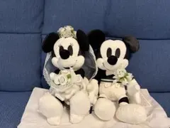 ミッキー　ミニー　ウエディング　ぬいぐるみ