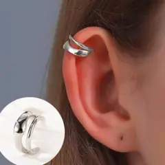 イヤーカフ☆GEOMETRIC☆シルバーカラー・銀色