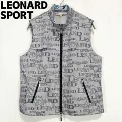 DE0286【レオナール LEONARD】ダウンジャケット【38】ロゴプリント 